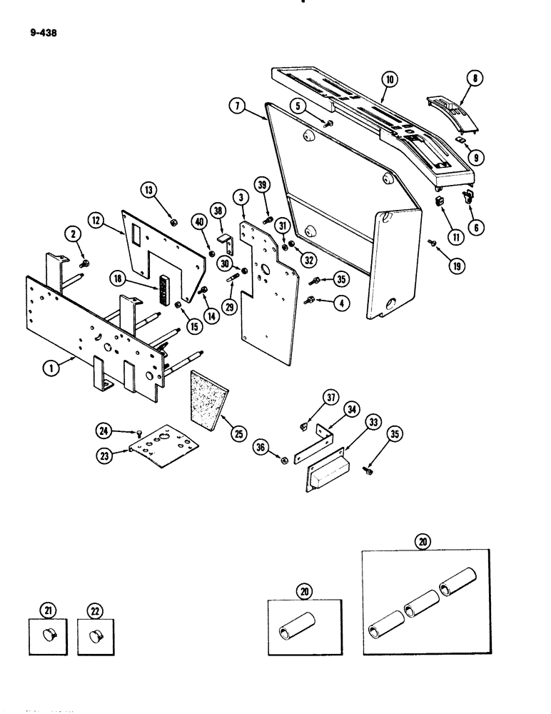 Схема запчастей Case IH 2294 - (9-438) - CONTROL CONSOLE (09) - CHASSIS/ATTACHMENTS