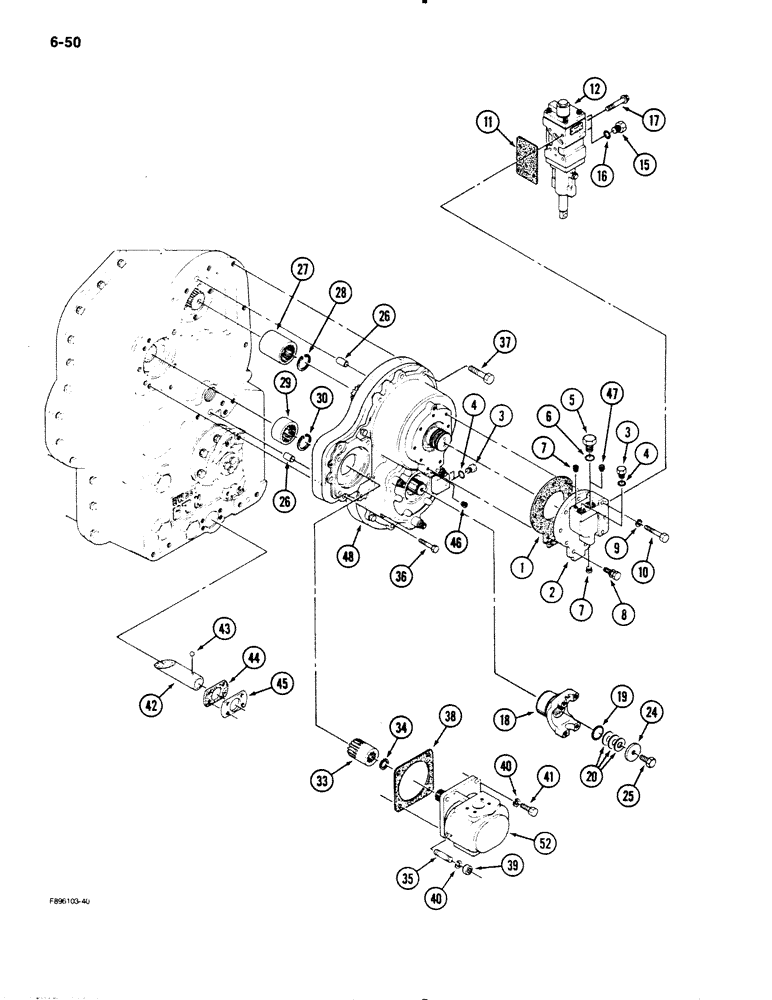 Схема запчастей Case IH 9130 - (6-50) - PTO ASSEMBLY (06) - POWER TRAIN