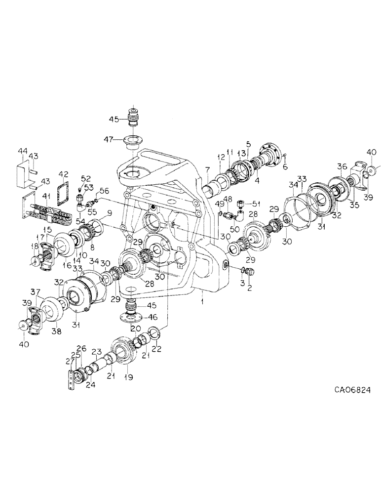 Схема запчастей Case IH 3588 - (07-13) - DRIVE TRAIN, TRANSFER CASE (04) - Drive Train