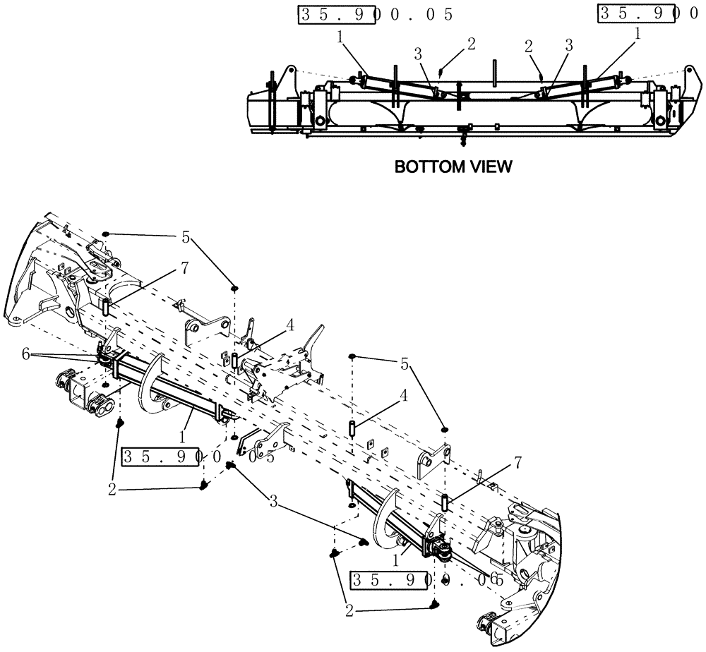 Схема запчастей Case IH 700 - (35.900.12) - CYLINDER, SWING (35) - HYDRAULIC SYSTEMS