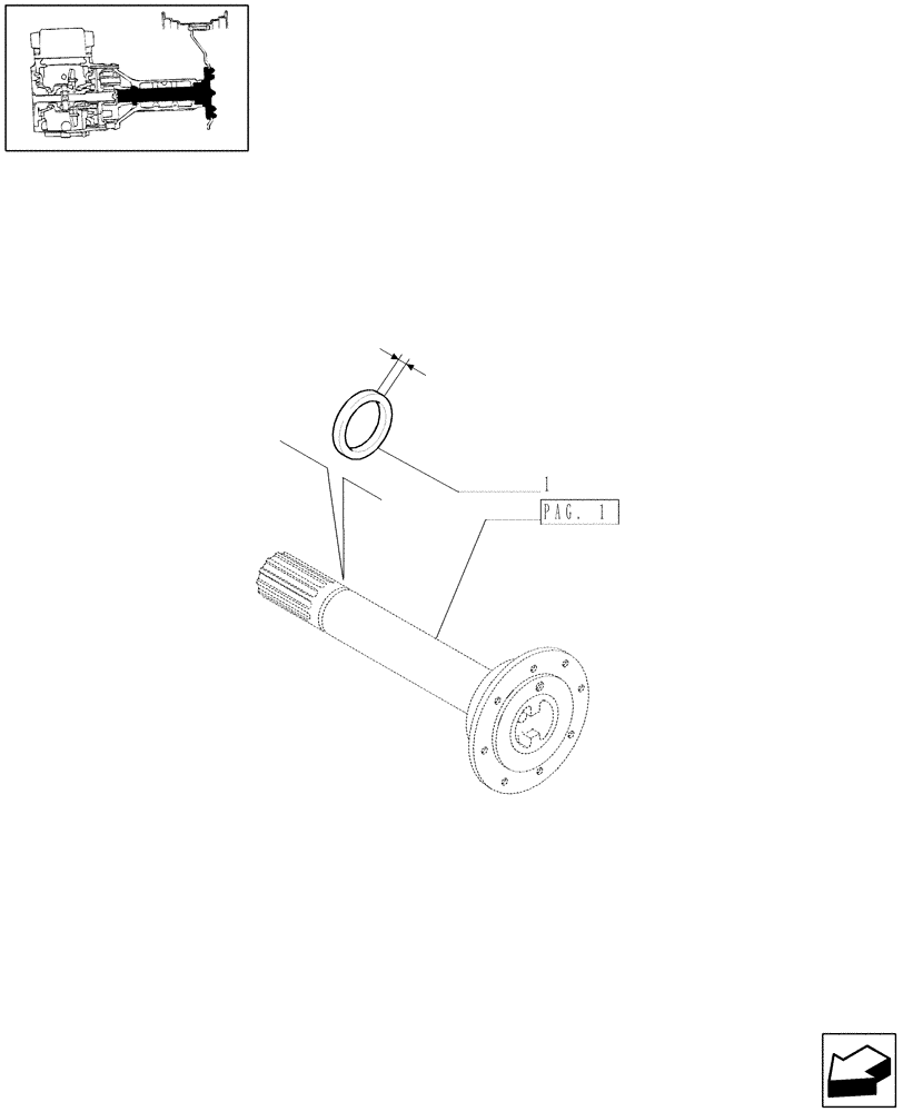 Схема запчастей Case IH JX1095N - (1.48.1[02]) - FINAL DRIVE, GEARS AND SHAFTS (05) - REAR AXLE