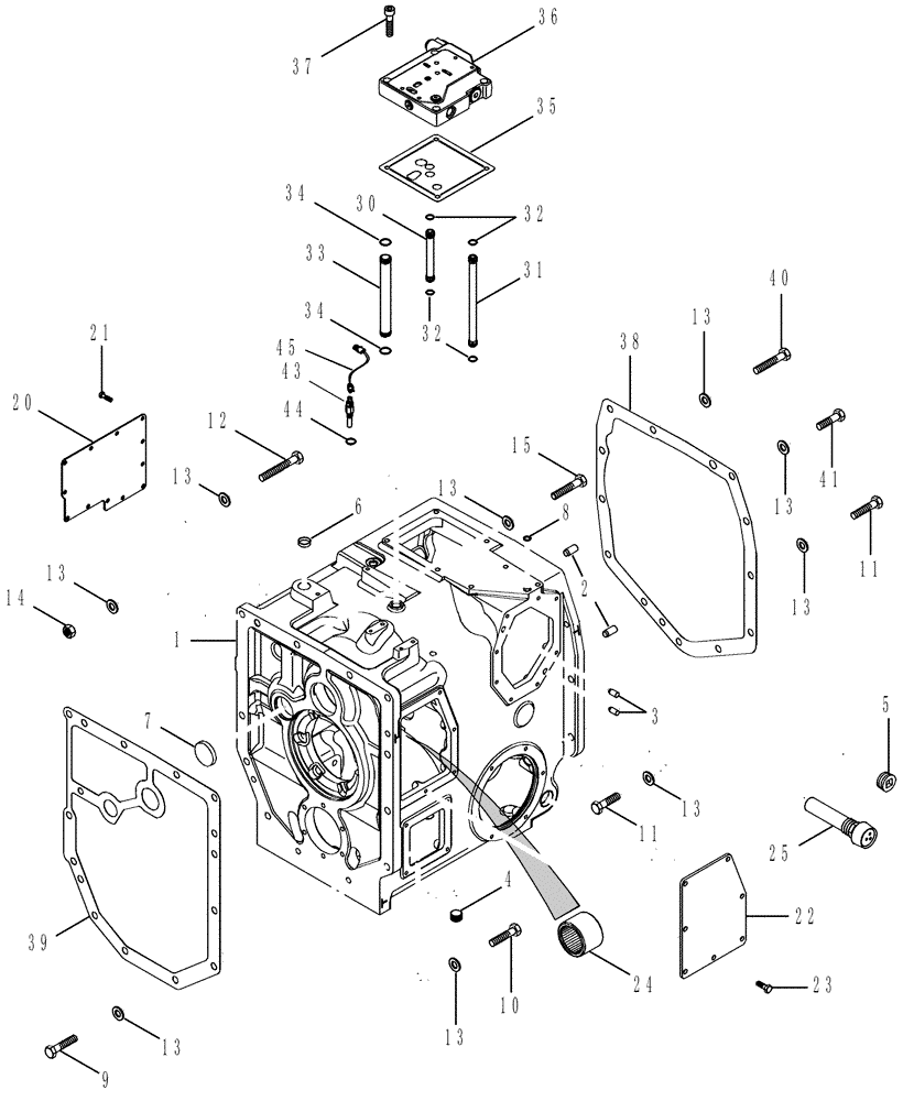 Схема запчастей Case IH MAGNUM 255 - (06-12) - RANGE TRANSMISSION - HOUSING (06) - POWER TRAIN