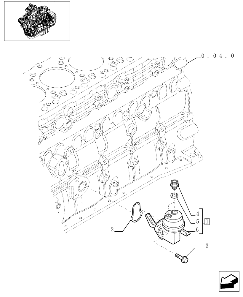 Схема запчастей Case IH F4GE0684E D600 - (0.20.1[01]) - FUEL PUMP (2830121) 