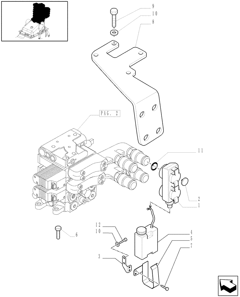 Схема запчастей Case IH MAXXUM 130 - (1.82.7/03[01A]) - 2 REAR ELECTRO-HYDRAULIC CONTROL VALVES FOR CCLS PUMP (113 L/MIN) AND EDC - D6788 (VAR.390729-390853 / 743744) (07) - HYDRAULIC SYSTEM