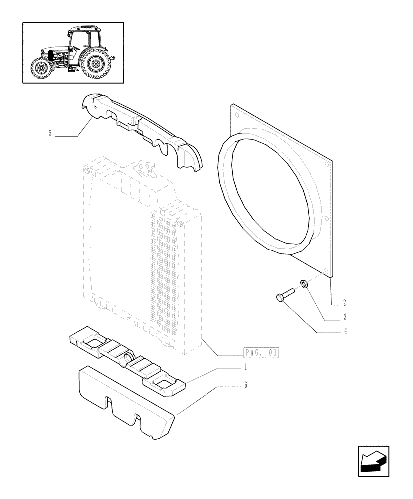 Схема запчастей Case IH JX1085C - (1.17.0[02]) - RADIATOR & RELATED PARTS (02) - ENGINE EQUIPMENT