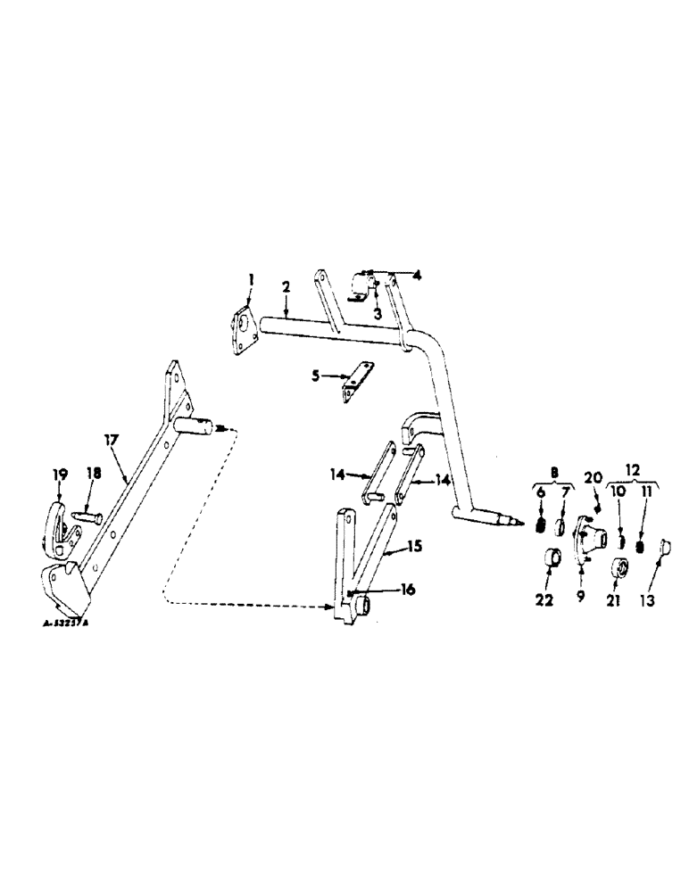 Схема запчастей Case IH 70L - (E-11) - LAND AXLE AND CYLINDER SUPPORT 