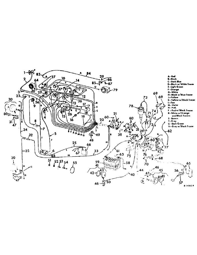 Схема запчастей Case IH 915 - (G-02) - ELECTRICAL SYSTEM, WIRING DIAGRAM, BASIC, FOR GASOLINE ENGINE, S/N 1249 AND BELOW (06) - ELECTRICAL SYSTEMS