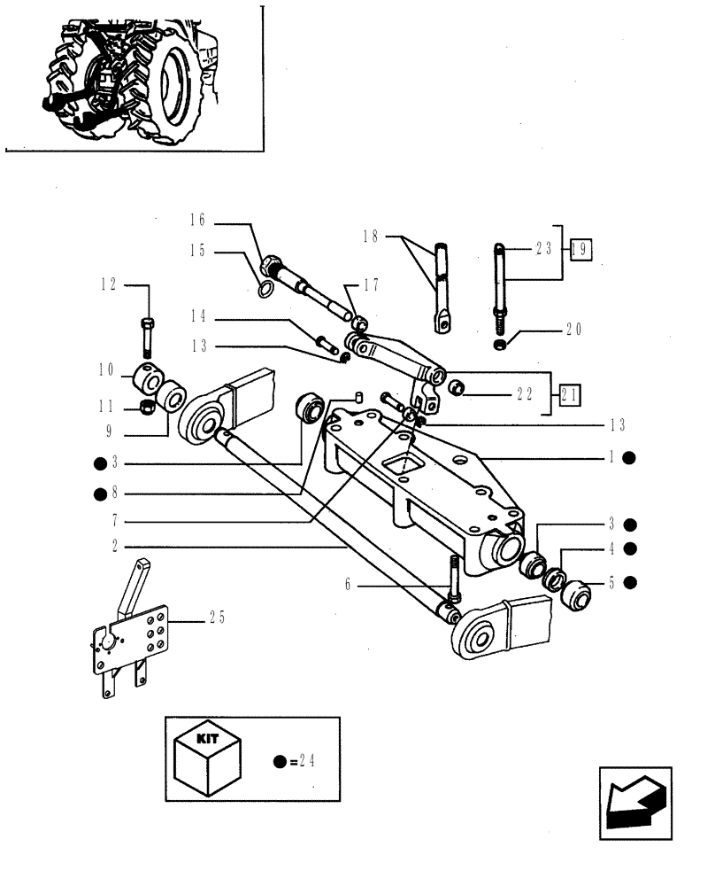 Схема запчастей Case IH JX55 - (1.89.6[03]) - IMPLEMENT ATTACHMENT DEVICE - STABILIZER BAR (09) - IMPLEMENT LIFT