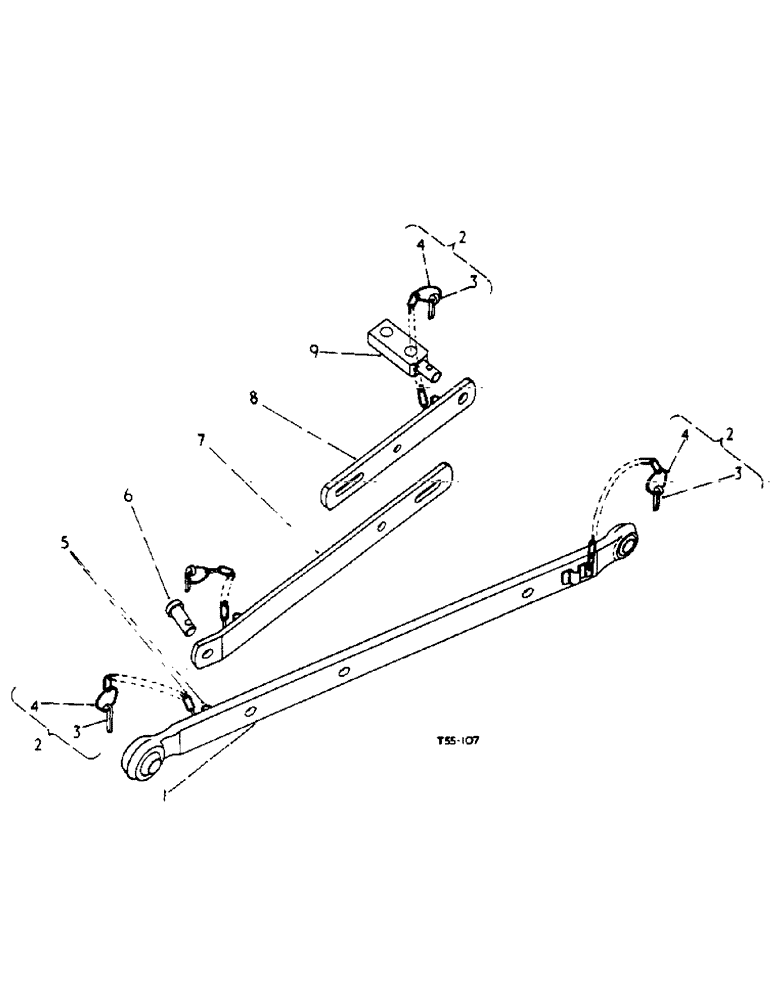 Схема запчастей Case IH 276 - (7-07) - ADJUSTABLE CHECK LINK ATTACHMENT (88) - ACCESSORIES