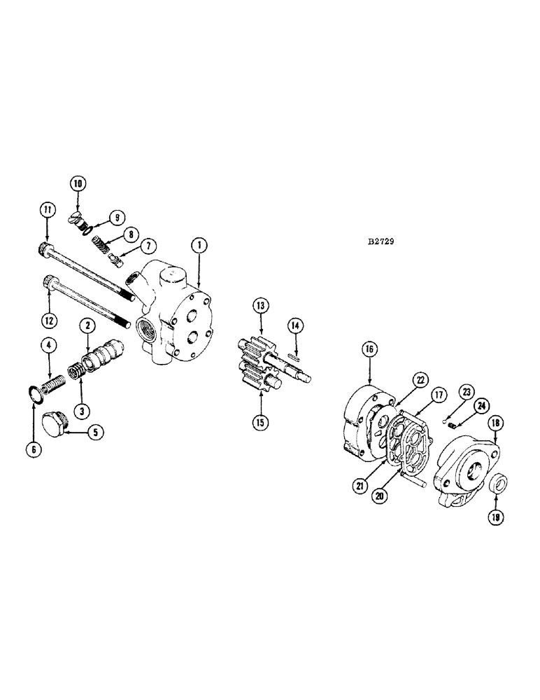 Схема запчастей Case IH 660 - (255A[A]) - F89253 AND F91969 HYDRAULIC PUMPS 