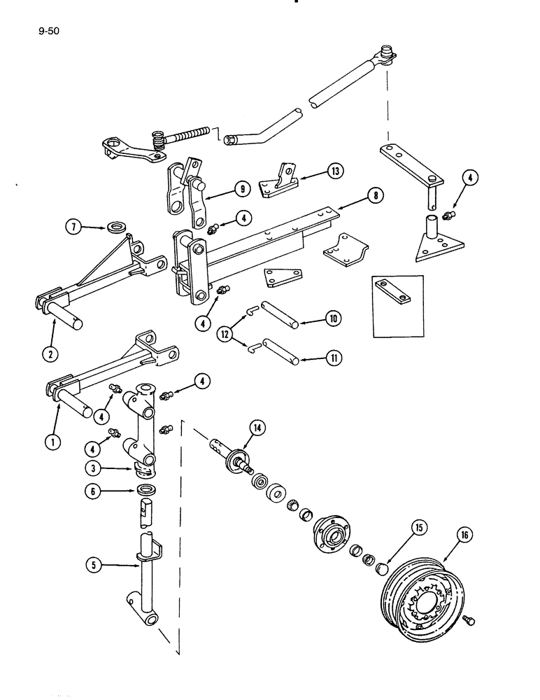 Схема запчастей Case IH 720 - (9-50) - REAR FURROW WHEEL (09) - CHASSIS/ATTACHMENTS