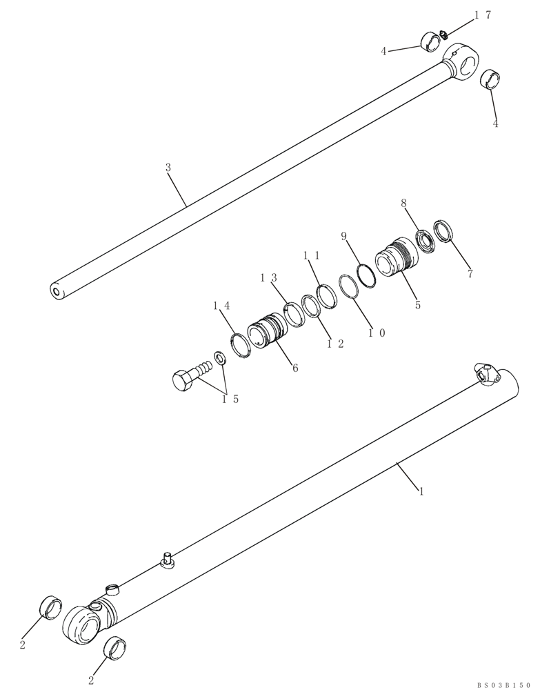 Схема запчастей Case IH 465 - (08-11A) - CYLINDER - LOADER LIFT, HEAVY DUTY (50 MM DIA ROD) (08) - HYDRAULICS