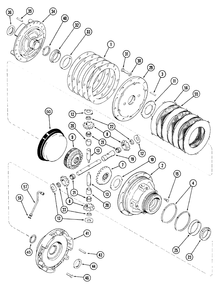 Схема запчастей Case IH 7220 - (6-050) - TRANSMISSION, DIFFERENTIAL, 7220 TRACTOR (06) - POWER TRAIN