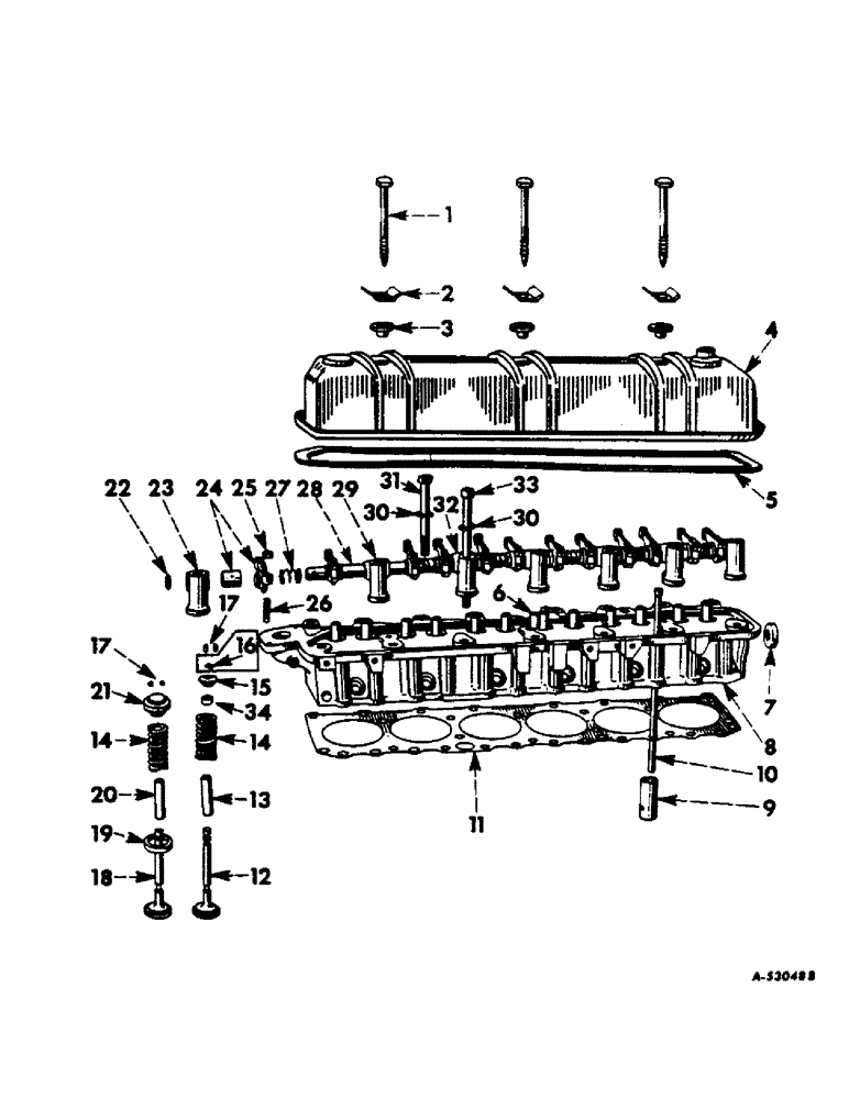 Схема запчастей Case IH 460 - (009) - CARBURETED ENGINE, CYLINDER HEAD AND RELATED PARTS (01) - ENGINE