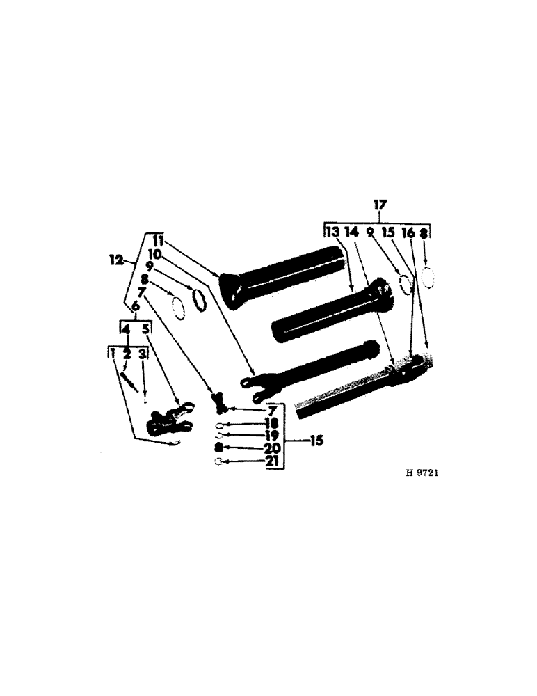 Схема запчастей Case IH 103 - (F-05) - PTO UNIVERSAL (540 RPM) (ROCKWELL - STANDARD) 