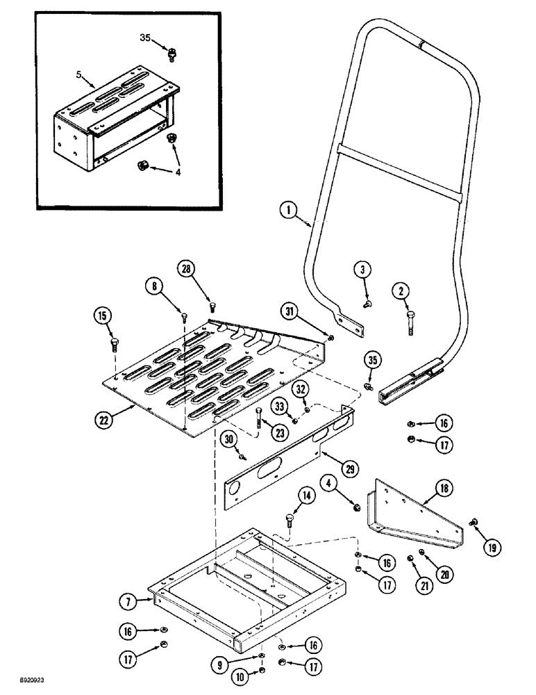 Схема запчастей Case IH 2044 - (9F-30) - PLATFORM EXTENSION (12) - CHASSIS