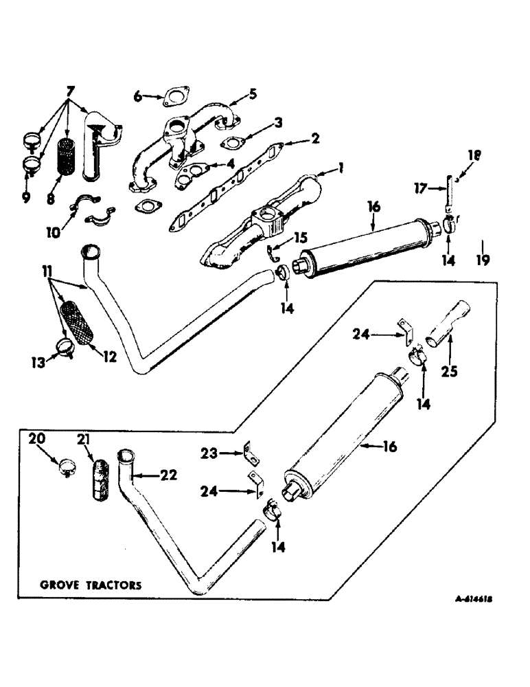 Схема запчастей Case IH 330 - (030) - DIESEL ENGINE, INTAKE MANIFOLD AND UNDERSLUNG EXHAUST SYSTEM (01) - ENGINE