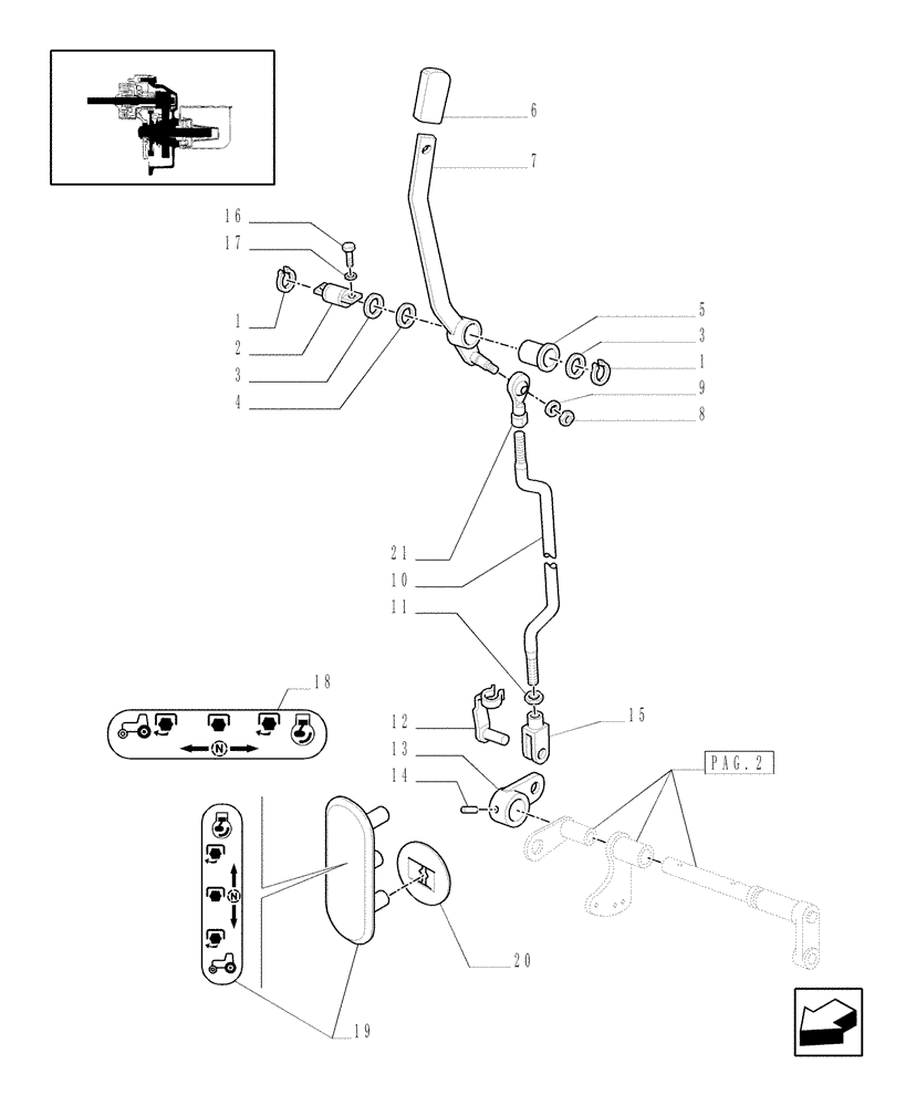 Схема запчастей Case IH JX1070N - (1.80.1/04[03]) - (VAR.807) SYNCHRO MESH GEARED POWER TAKE-OFF (540 RPM) - COUPLING LEVER (07) - HYDRAULIC SYSTEM