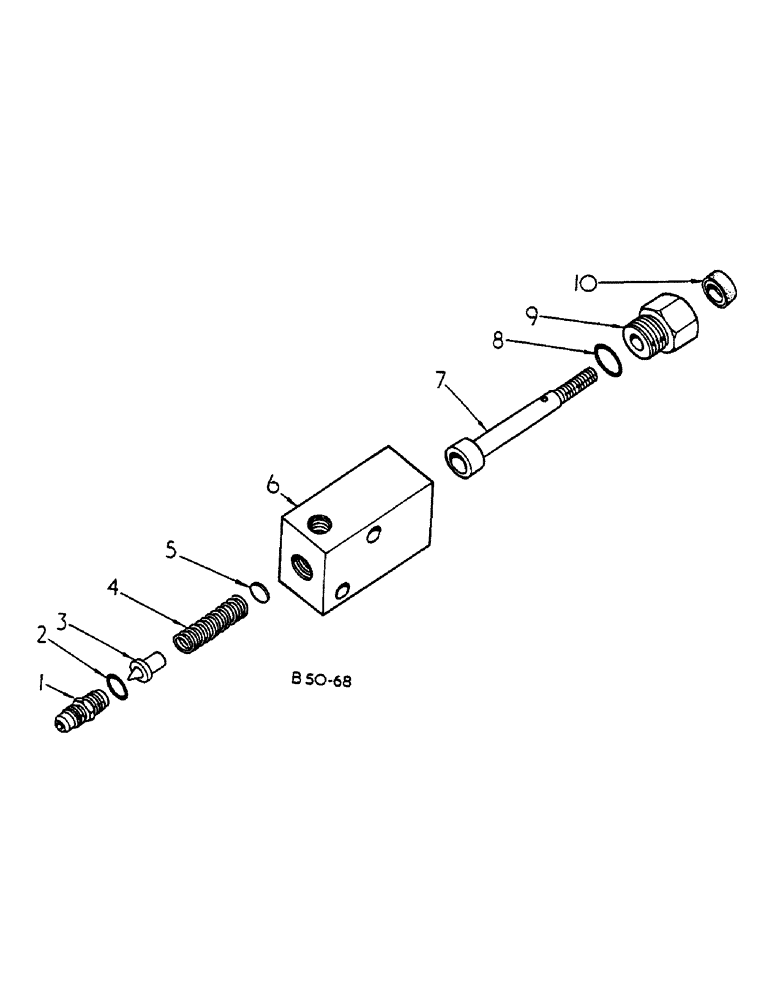 Схема запчастей Case IH 684 - (07-124) - FOOT-N-INCH VALVE (04) - Drive Train