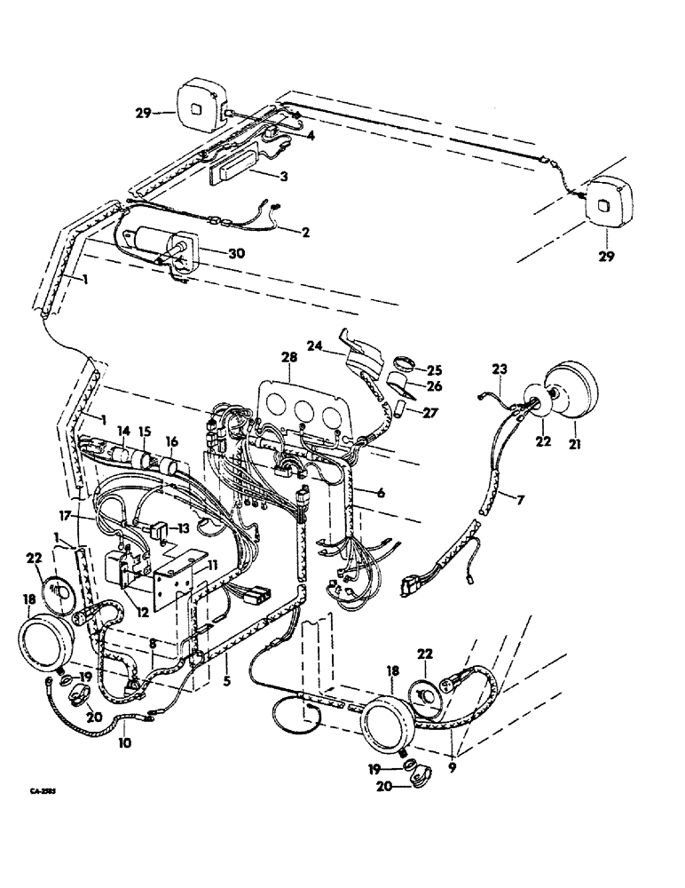 Схема запчастей Case IH HYDRO 100 - (08-36) - ELECTRICAL, CUSTOM TRACTOR CAB WIRING (06) - ELECTRICAL