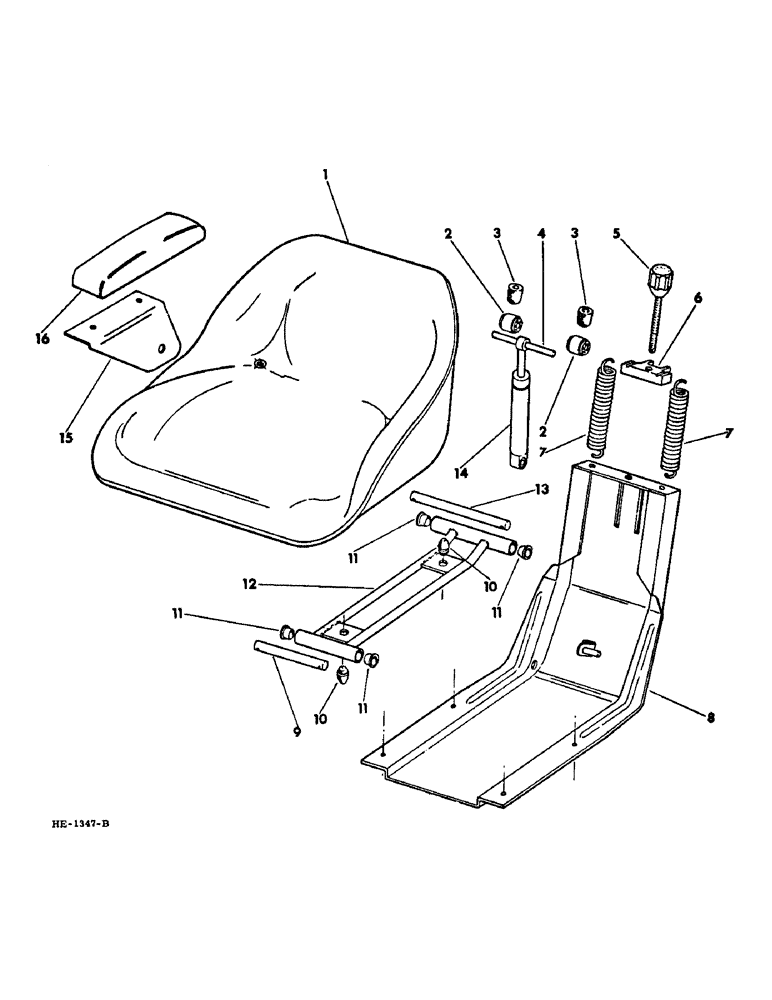 Схема запчастей Case IH 375 - (M-13) - SEAT, OPERATORS PLATFORM AND MISCELLANEOUS, OPERATORS SEAT, GRAMMER (10) - OPERATORS PLATFORM