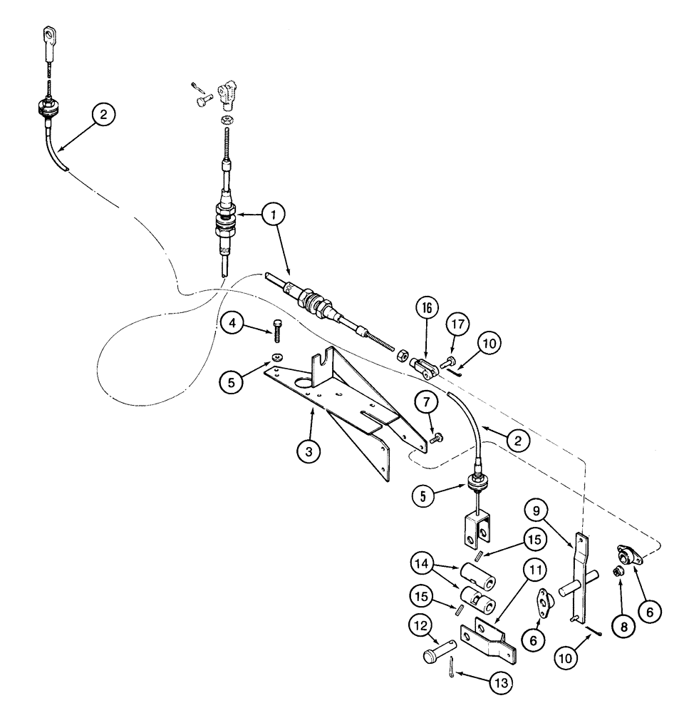 Схема запчастей Case IH 2155 - (6-36) - TRANSMISSION LOWER SHIFT CONTROLS (03) - POWER TRAIN