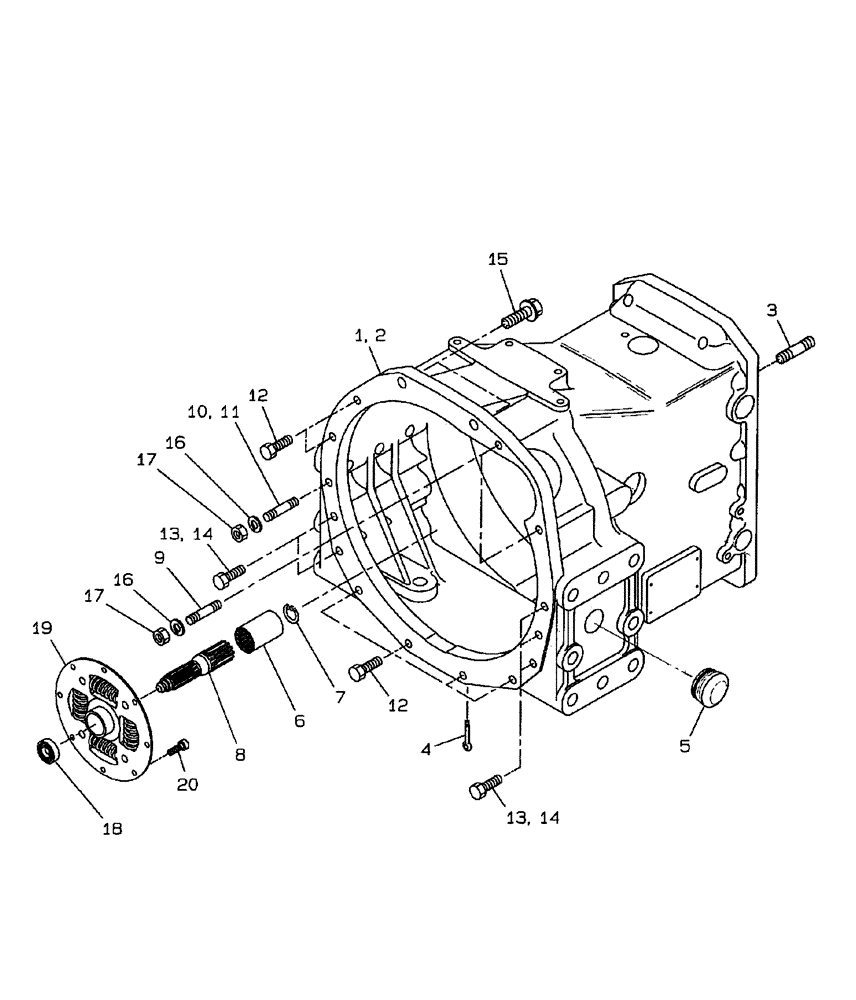 Схема запчастей Case IH DX35 - (03.04.02) - CLUTCH, HST (03) - TRANSMISSION