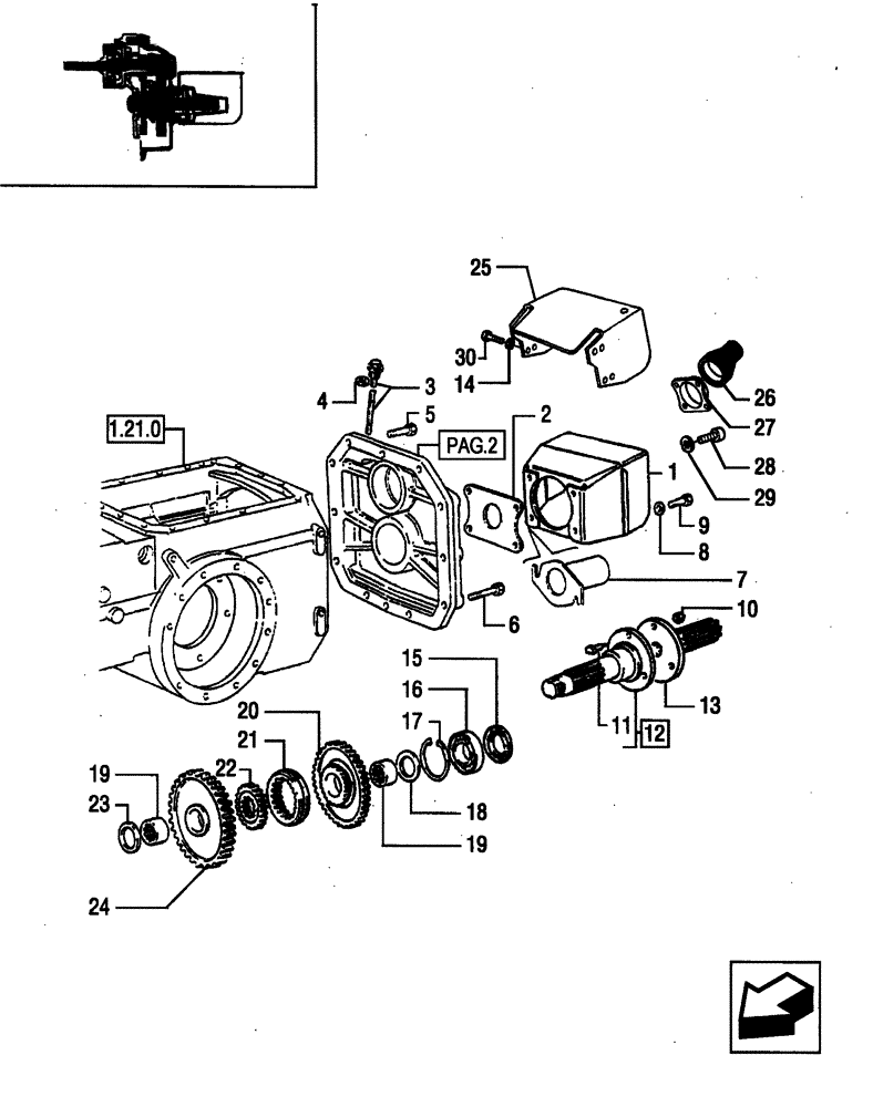 Схема запчастей Case IH JX80 - (1.80.1[03]) - POWER TAKE-OFF - SHAFT, COVER AND GUARD (07) - HYDRAULIC SYSTEM