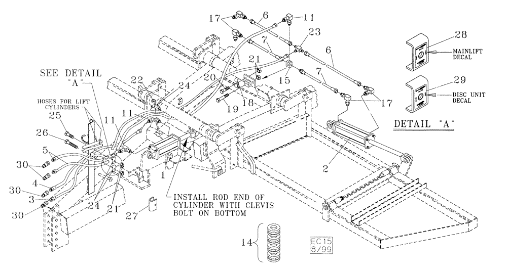 Схема запчастей Case IH 6700 - (35.100.02) - HYDRAULICS WITH DISC ATTACHMENT (08) - HYDRAULICS