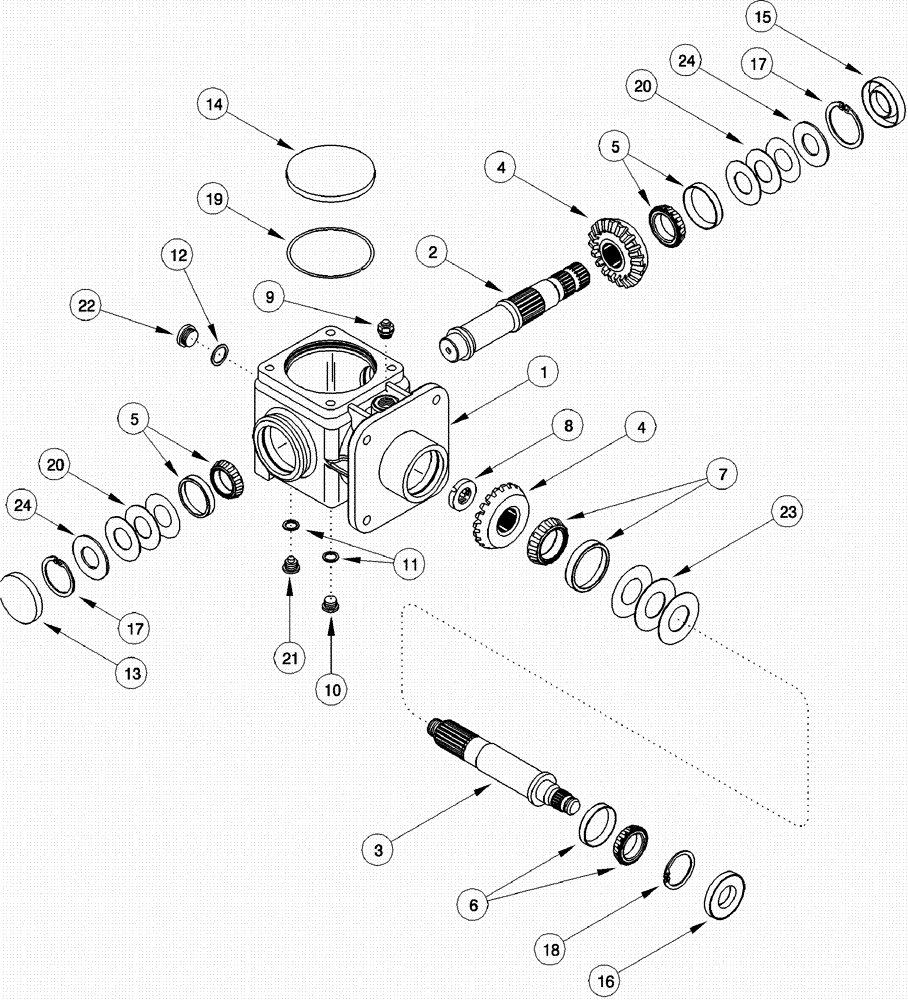 Схема запчастей Case IH 620 - (09A-04) - GEARBOX - DRUM DRIVE, LEFT HAND (13) - PICKING SYSTEM