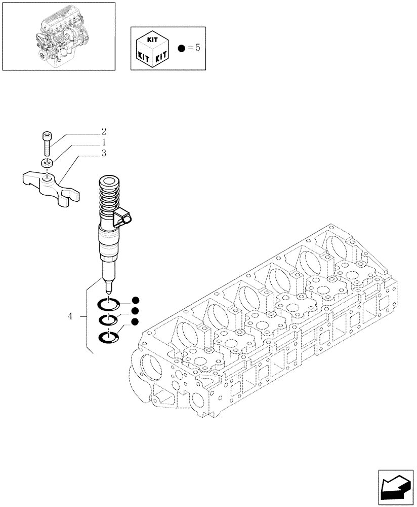 Схема запчастей Case IH STEIGER 385 - (03-05) - INJECTOR & RELATED PARTS, STEIGER 385 / 435 (03) - FUEL SYSTEM