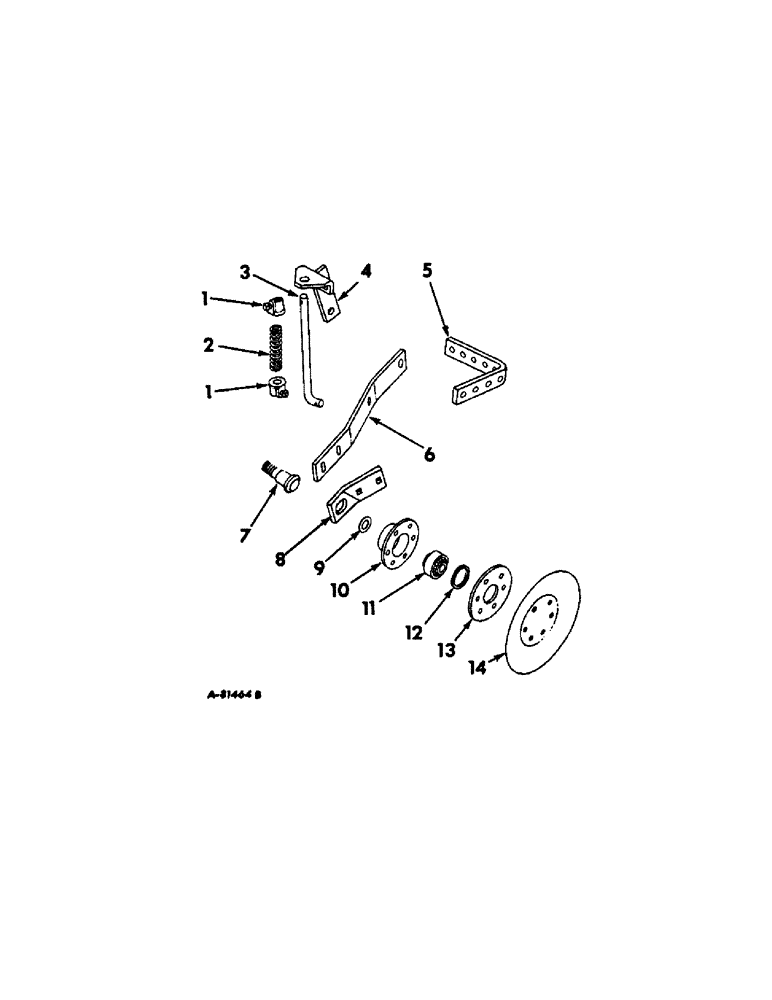 Схема запчастей Case IH 466 - (J-13[A]) - DISK COVERING ATTACHMENT, W/PRECISION BEARINGS, ONE PER ROW 