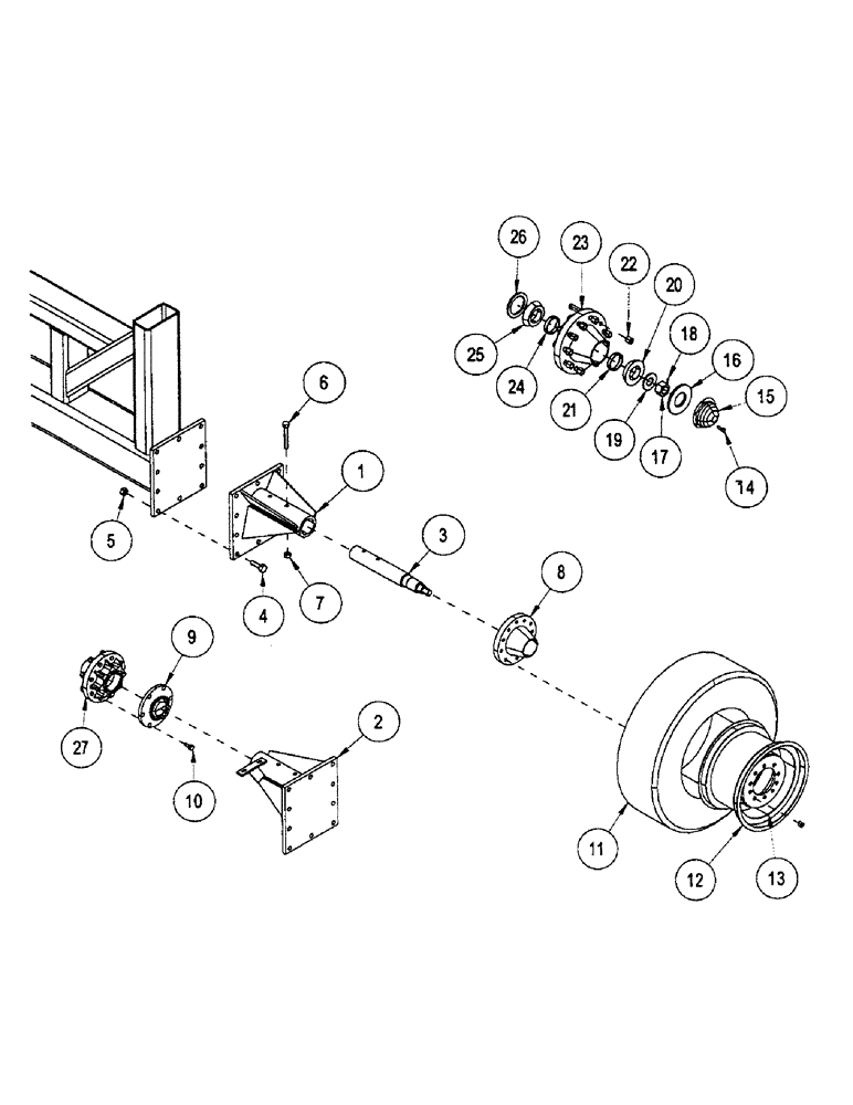 Схема запчастей Case IH 2400 - (E14) - AXLE - REAR 