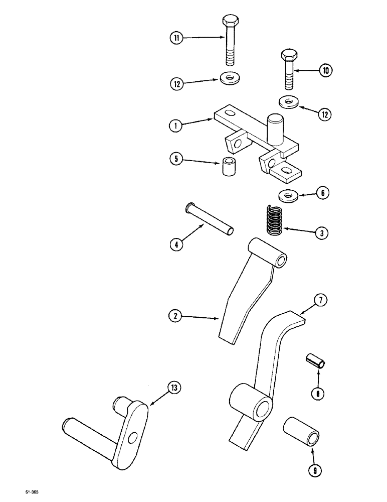 Схема запчастей Case IH 5150 - (9G-004) - LINK UPPER - RESTRICTOR (09) - CHASSIS/ATTACHMENTS