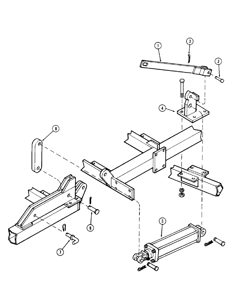 Схема запчастей Case IH 324 - (16) - HYDRAULIC WING LIFT 