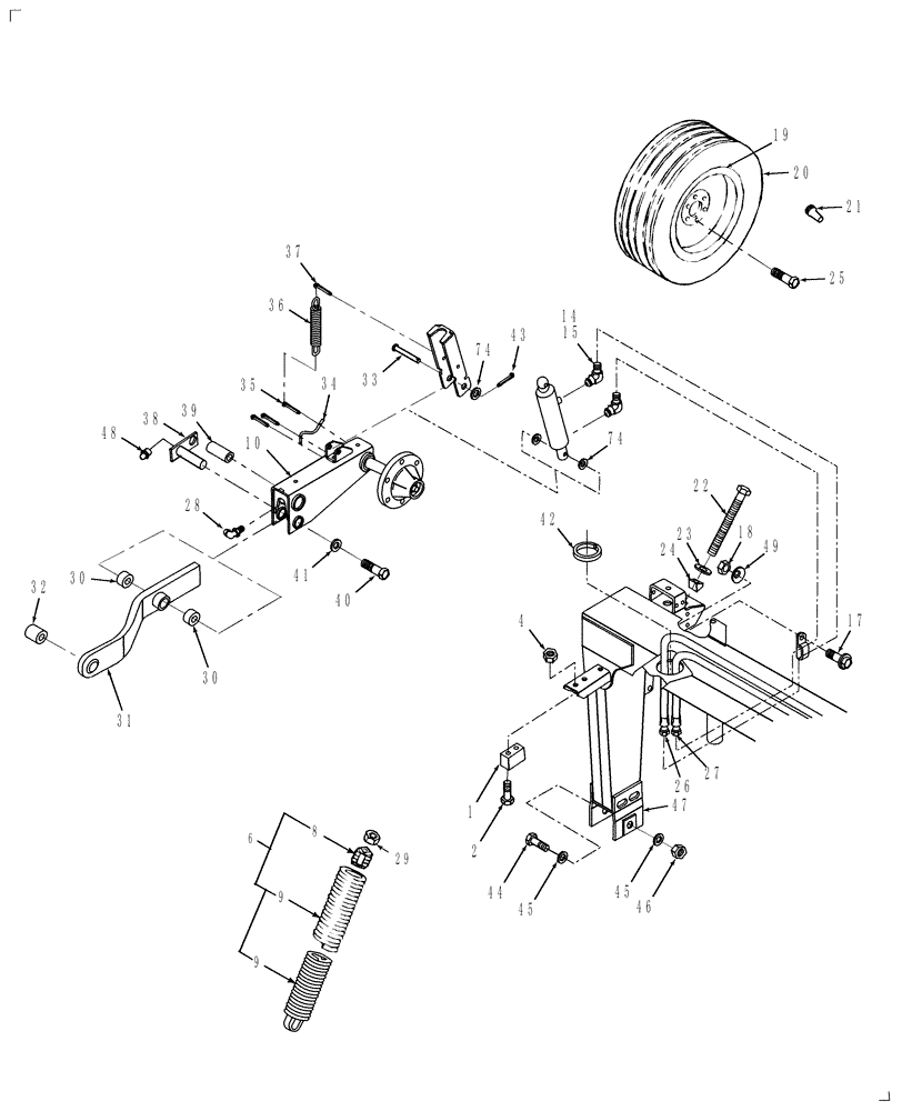 Схема запчастей Case IH DC101F - (12.05) - TRAIL FRAME, RIGHT SIDE (12) - MAIN FRAME