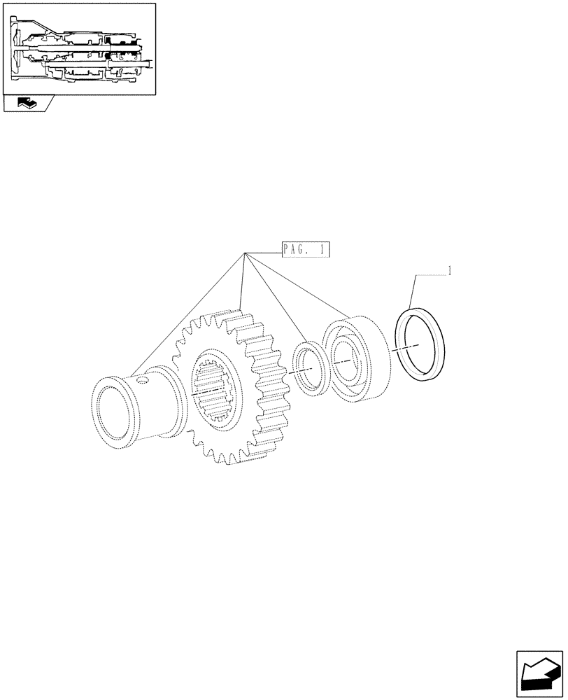 Схема запчастей Case IH PUMA 115 - (1.32.1[05]) - CENTRAL REDUCTION GEARS - SHIMS (03) - TRANSMISSION