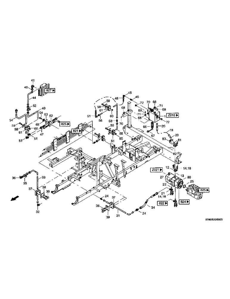 Схема запчастей Case IH 8790 - (179) - WORKING HYDRAULICS, OIL TANK, PUMP (35) - HYDRAULIC SYSTEMS