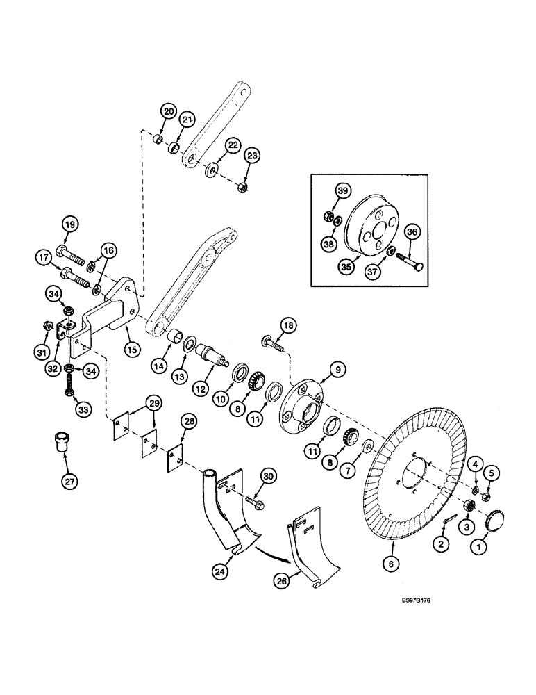 Схема запчастей Case IH 900 - (9-330) - LIQUID AND DRY FERTILIZER, MIN-TIL OPENER ATTACHMENT, COULTER & KNIVES CYCLO AIR & PLATE TRAILING (09) - CHASSIS/ATTACHMENTS