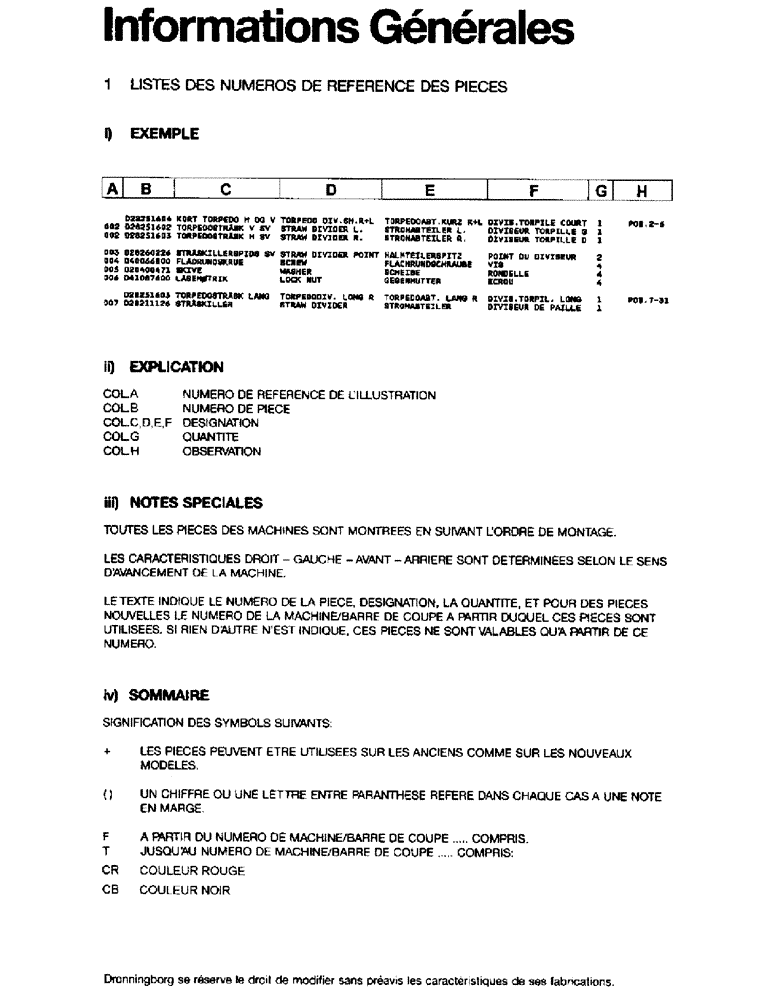 Схема запчастей Case IH 1030 - (0D[01]) - GENERAL INFORMATION (00) - GENERAL & PICTORIAL INDEX