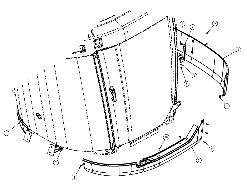 Схема запчастей Case IH FLX4010 - (01-005) - CAB SKIRT GROUP (10) - CAB