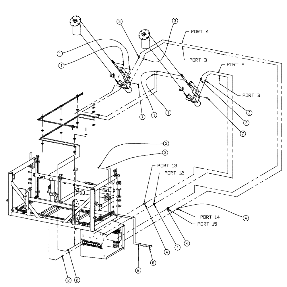 Схема запчастей Case IH 438 - (02-039) - 6” AUGER FITTING GROUP, DOUBLE & TRIPLE BIN, 37 & 50 CU. FT Bin Group