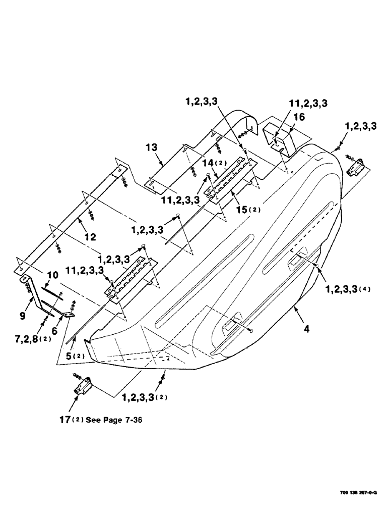 Схема запчастей Case IH SC412 - (7-32) - SHIELD ASSEMBLY (LEFT) (09) - CHASSIS