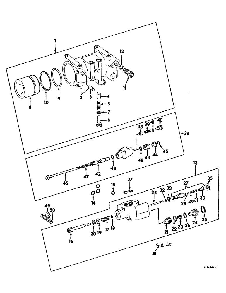 Схема запчастей Case IH 856 - (F-35) - HYDRAULICS SYSTEM, DRAFT CONTROL CYLINDER AND VALVE (07) - HYDRAULIC SYSTEM