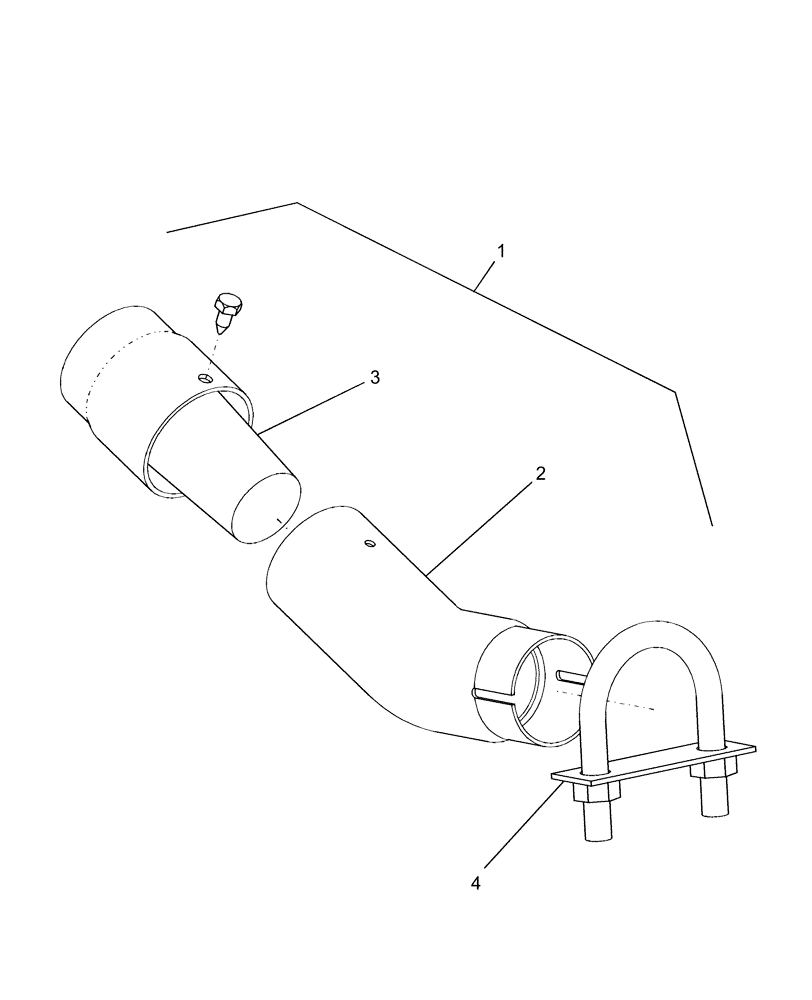 Схема запчастей Case IH DX34 - (02.08) - SPARK ARREST ADAPTER KIT (02) - ENGINE EQUIPMENT