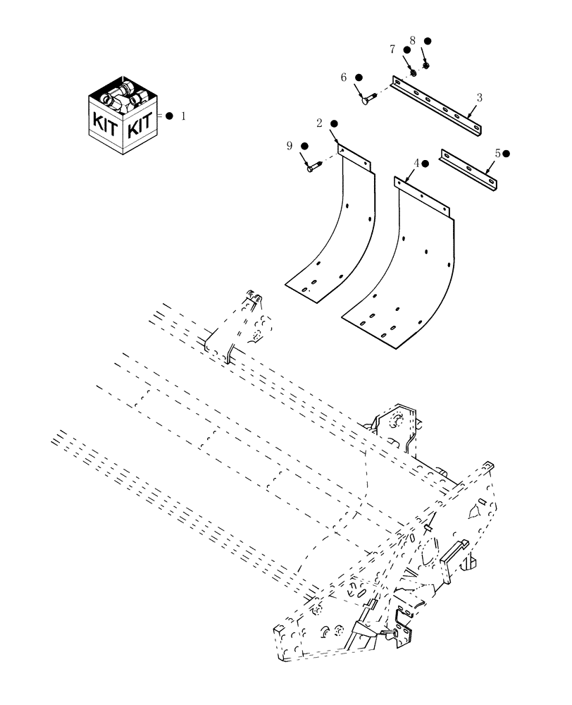 Схема запчастей Case IH HDX161 - (022) - HEADER CLOSURE KIT (88) - ACCESSORIES