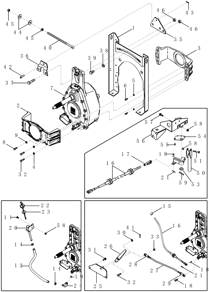 Схема запчастей Case IH 2388 - (09B-01) - ROTOR DRIVE - GEARBOX MOUNTING (14) - ROTOR, CONCANVES & SIEVE