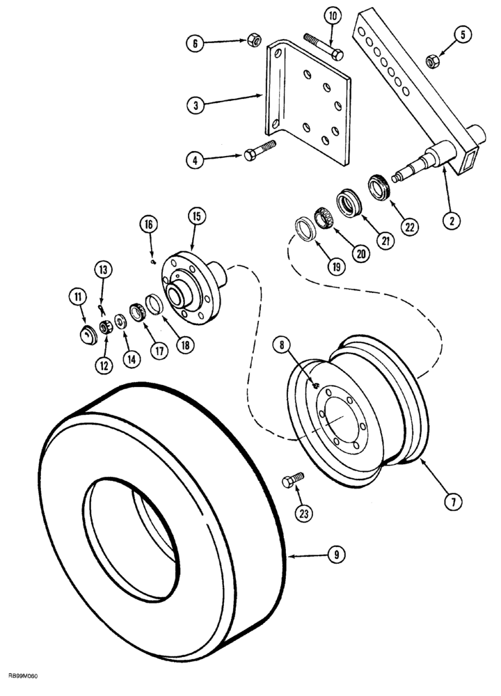 Схема запчастей Case IH 1830 - (09-012) - CARRYING WHEELS No Description