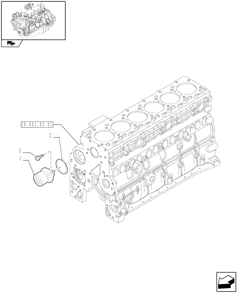 Схема запчастей Case IH F4HE9684D J103 - (10.402.02) - WATER PUMP (2852293) 