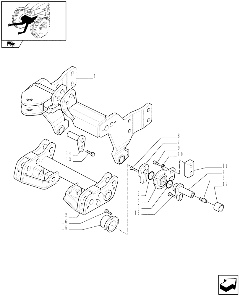 Схема запчастей Case IH FARMALL 75C - (1.81.9/01[01]) - FRONT HPL AND PTO CHASSIS MOUNTED WITH ELECTRONIC CONTROL - SUPPORTS (VAR.330404-331404-332404-333404) (07) - HYDRAULIC SYSTEM